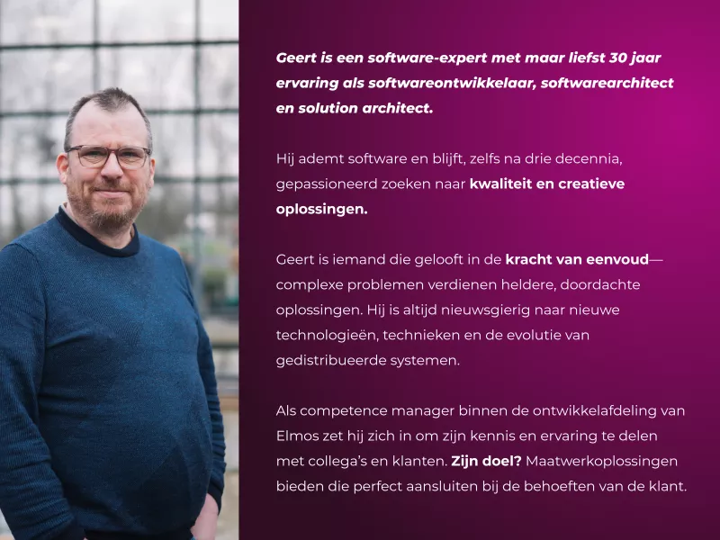 Geert Van Laethem, Competence Manager bij Elmos